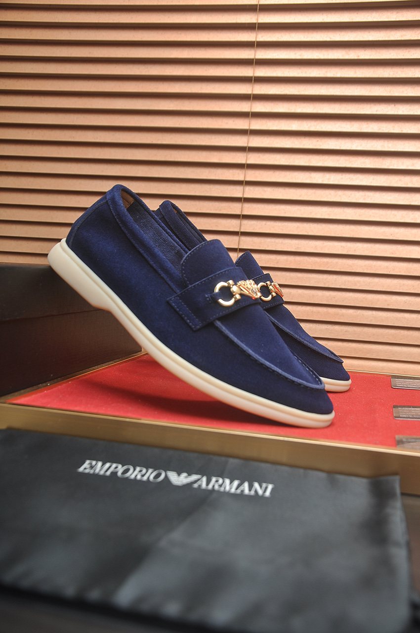 Armani Horsebit Slip-On Loafers — front